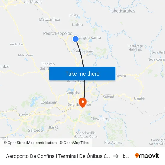 Aeroporto De Confins | Terminal De Ônibus Convencionais to Ibmec map