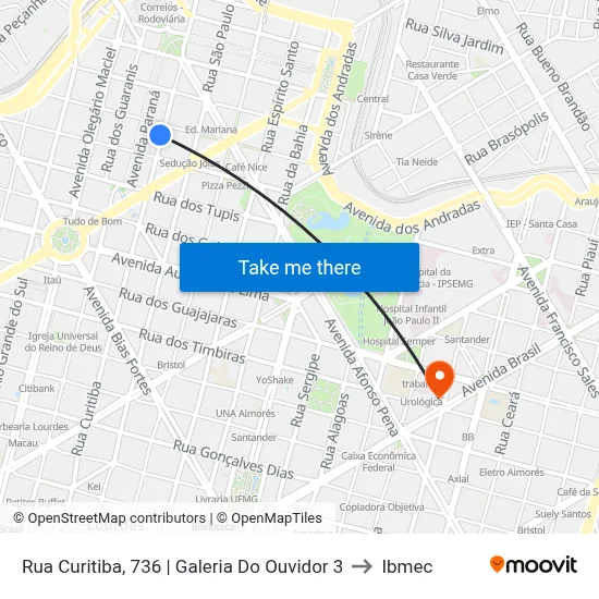 Rua Curitiba, 736 | Galeria Do Ouvidor 3 to Ibmec map
