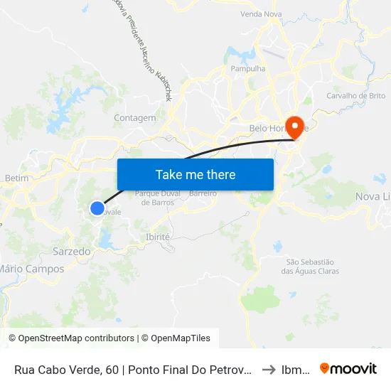Rua Cabo Verde, 60 | Ponto Final Do Petrovale to Ibmec map
