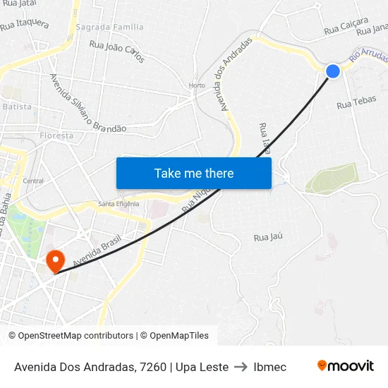 Avenida Dos Andradas, 7260 | Upa Leste to Ibmec map