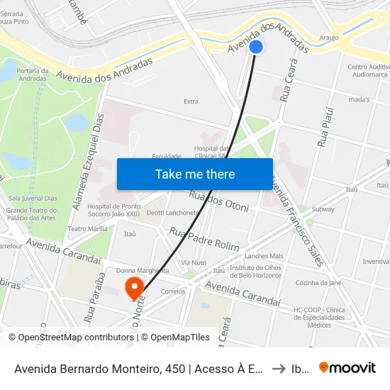 Avenida Bernardo Monteiro, 450 | Acesso À Estação Bernardo Monteiro to Ibmec map