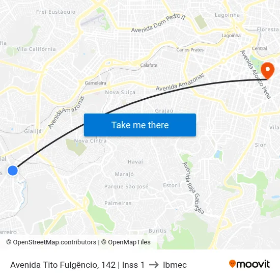 Avenida Tito Fulgêncio, 142 | Inss 1 to Ibmec map