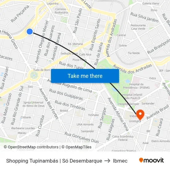Shopping Tupinambás | Só Desembarque to Ibmec map