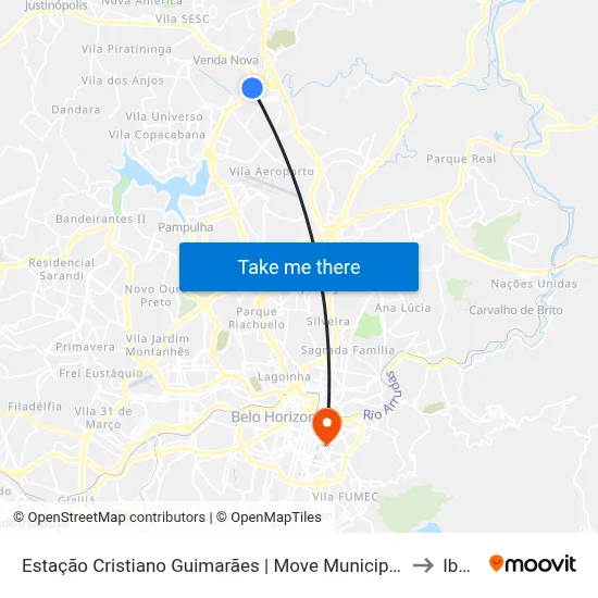 Estação Cristiano Guimarães | Move Municipal - Sentido Centro to Ibmec map