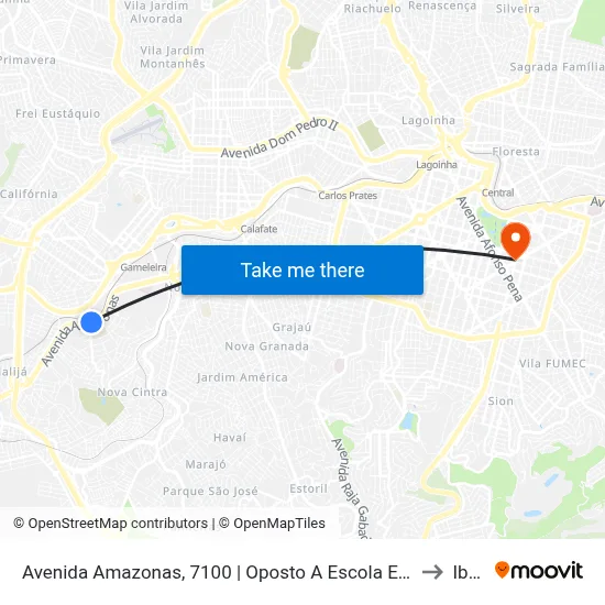 Avenida Amazonas, 7100 | Oposto A Escola Estadual Ordem E Progresso to Ibmec map