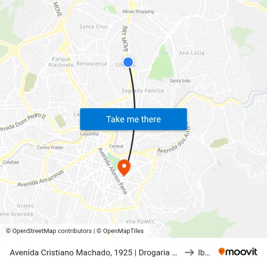 Avenida Cristiano Machado, 1925 | Drogaria Araújo/Mc Donald's to Ibmec map