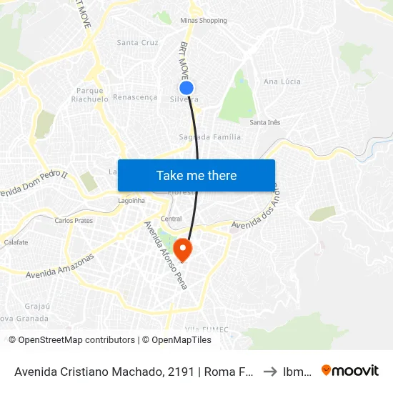 Avenida Cristiano Machado, 2191 | Roma Ford to Ibmec map