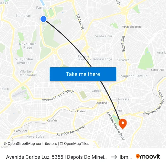 Avenida Carlos Luz, 5355 | Depois Do Mineirão to Ibmec map