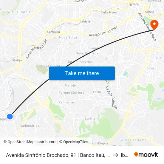 Avenida Sinfrônio Brochado, 91 | Banco Itaú, Hanbai Motos to Ibmec map