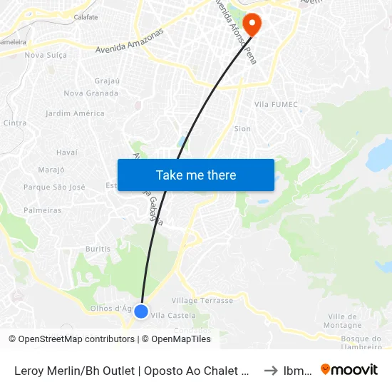Leroy Merlin/Bh Outlet | Oposto Ao Chalet Motel to Ibmec map