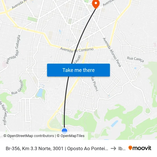 Br-356, Km 3.3 Norte, 3001 | Oposto Ao Ponteio Lar Shopping (Acesso Pelo Túnel) to Ibmec map