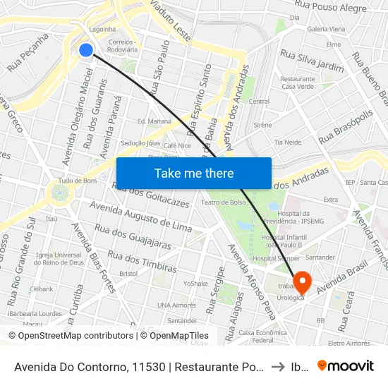 Avenida Do Contorno, 11530 | Restaurante Popular 1 (Antes Da Rodoviária) to Ibmec map