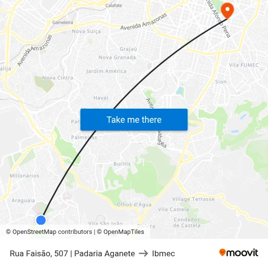 Rua Faisão, 507 | Padaria Aganete to Ibmec map