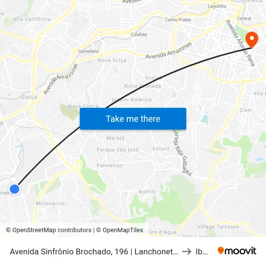 Avenida Sinfrônio Brochado, 196 | Lanchonete Pastelouco to Ibmec map
