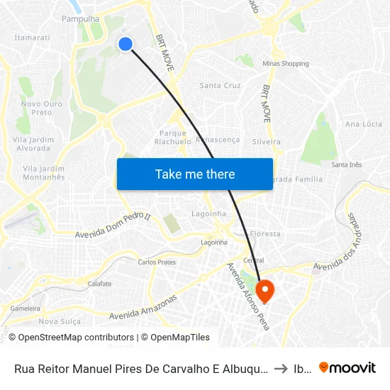 Rua Reitor Manuel Pires De Carvalho E Albuquerque | Escola De Engenharia/Icex to Ibmec map