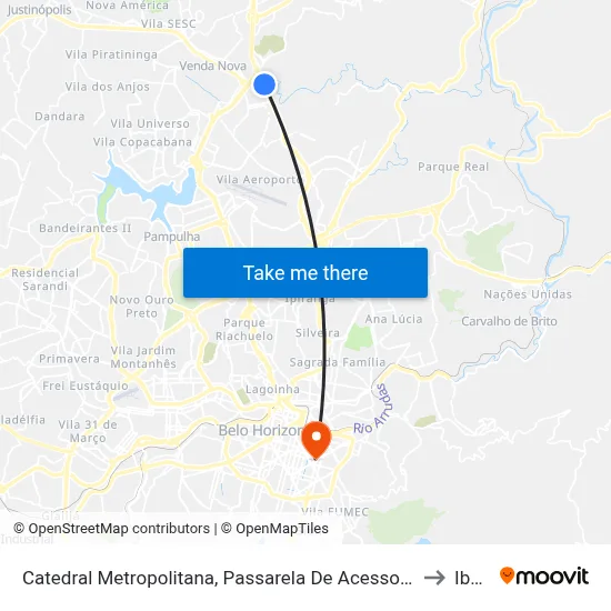 Catedral Metropolitana, Passarela De Acesso Ao Shopping Estação to Ibmec map