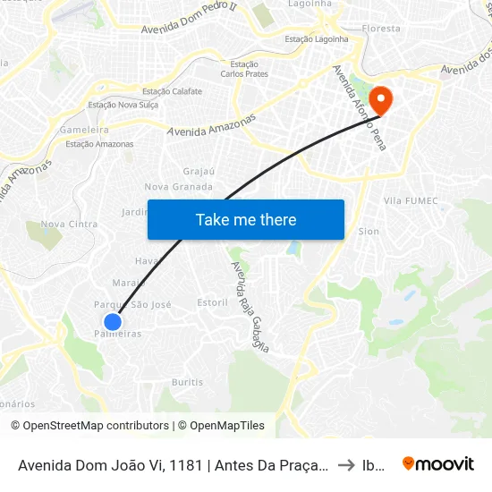 Avenida Dom João Vi, 1181 | Antes Da Praça Do Palmeiras to Ibmec map