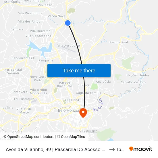Avenida Vilarinho, 99 | Passarela De Acesso A Estação Vilarinho to Ibmec map