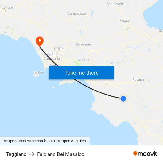 Teggiano to Falciano Del Massico map