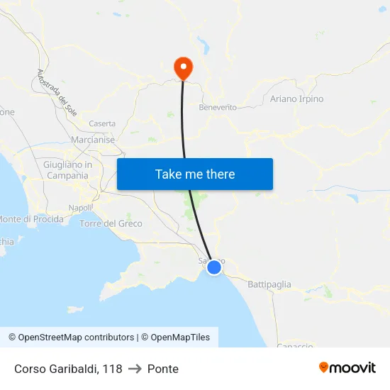 Garibaldi Avenue, 118 to Ponte map
