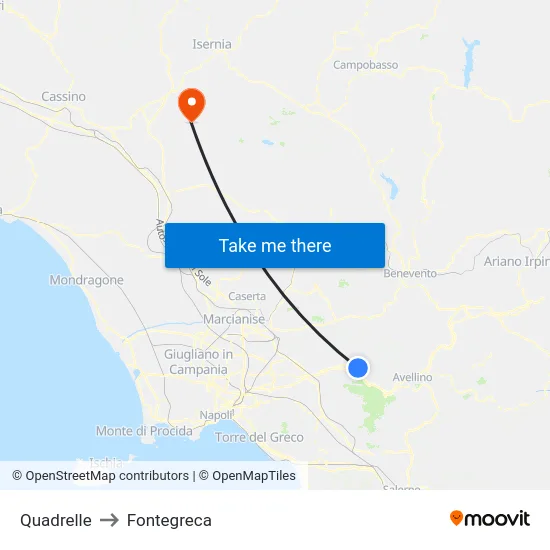 Quadrelle to Fontegreca map