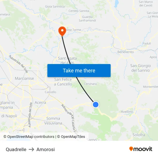 Quadrelle to Amorosi map