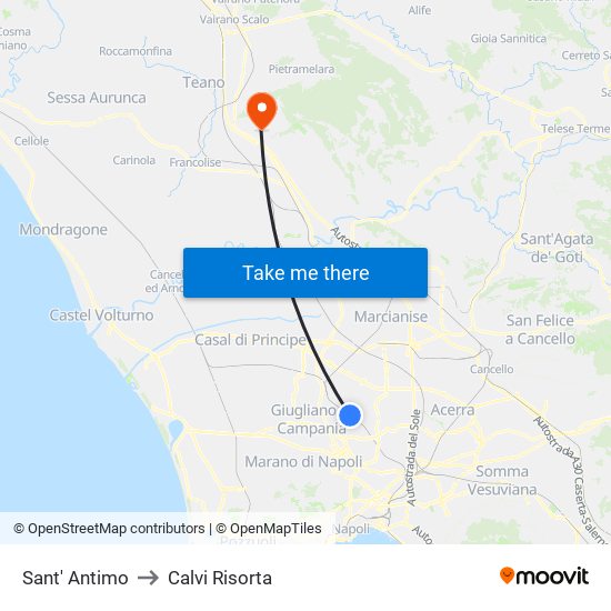 Sant' Antimo to Calvi Risorta map