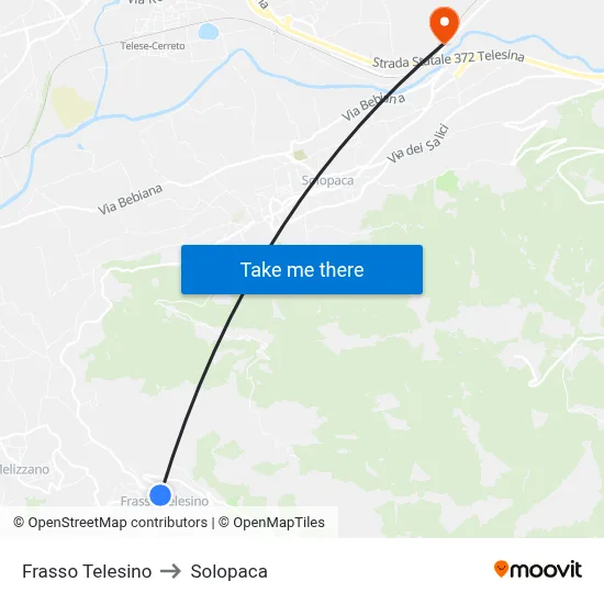 Frasso Telesino to Solopaca map