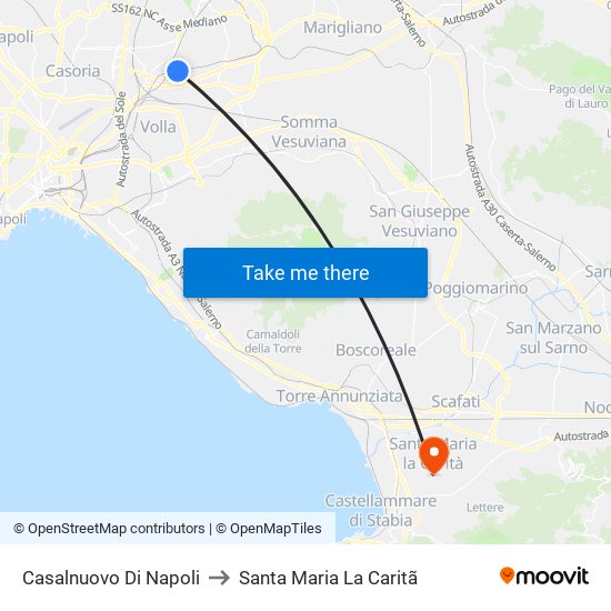 Casalnuovo Di Napoli to Santa Maria La Caritã map