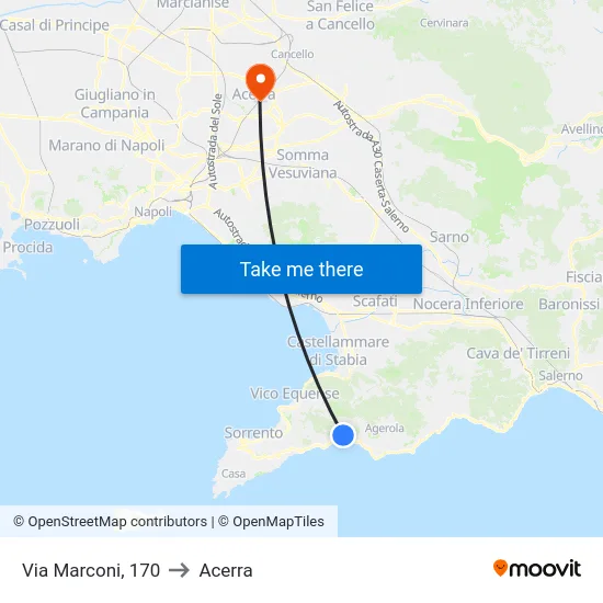 Via Marconi, 170 to Acerra map