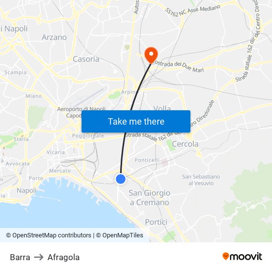 Barra to Afragola map