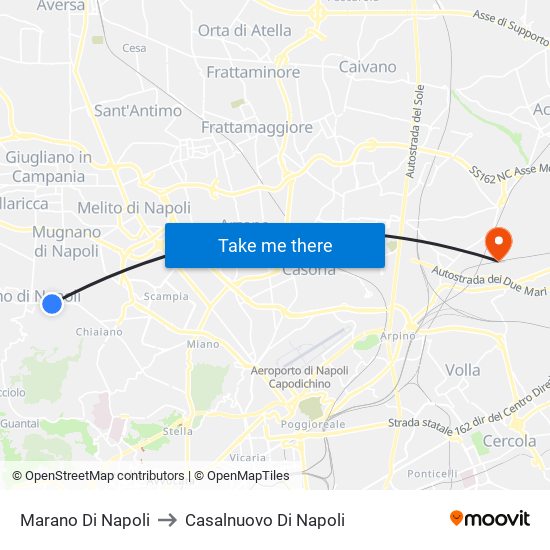 Marano Di Napoli to Casalnuovo Di Napoli map