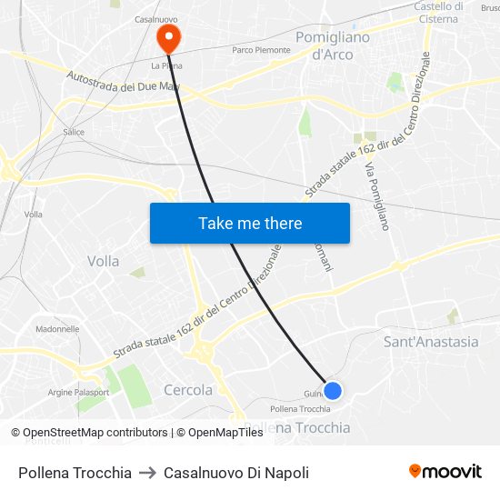 Pollena Trocchia to Casalnuovo Di Napoli map