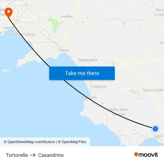 Tortorella to Casandrino map