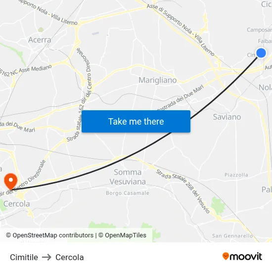 Cimitile to Cercola map
