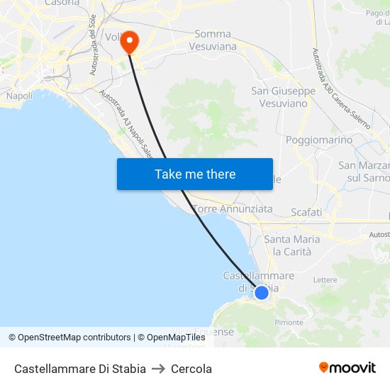 Castellammare Di Stabia to Cercola map