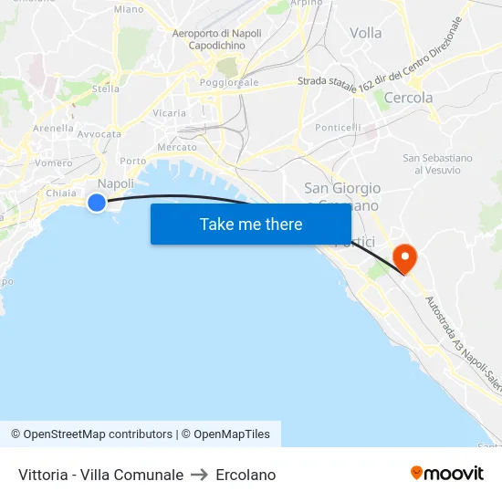 Vittoria - Villa Comunale to Ercolano map