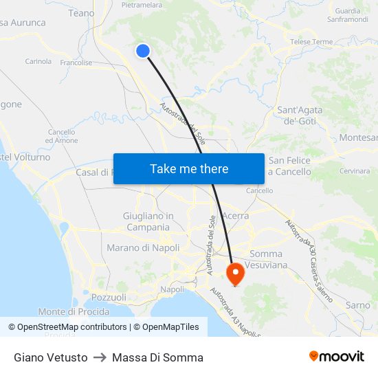 Giano Vetusto to Massa Di Somma map