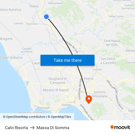 Calvi Risorta to Massa Di Somma map
