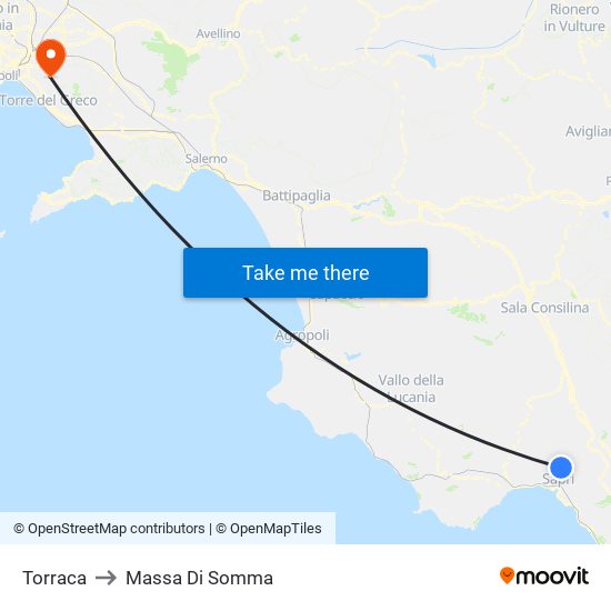 Torraca to Massa Di Somma map