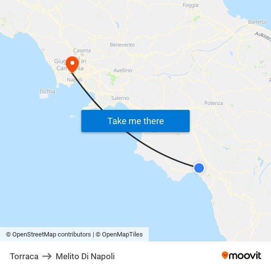 Torraca to Melito Di Napoli map