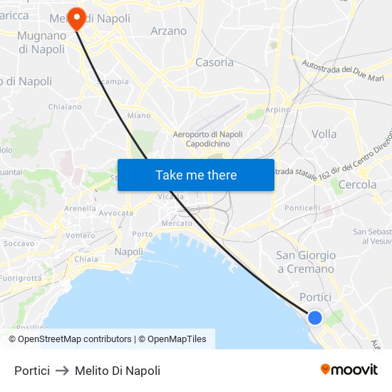 Portici to Melito Di Napoli map