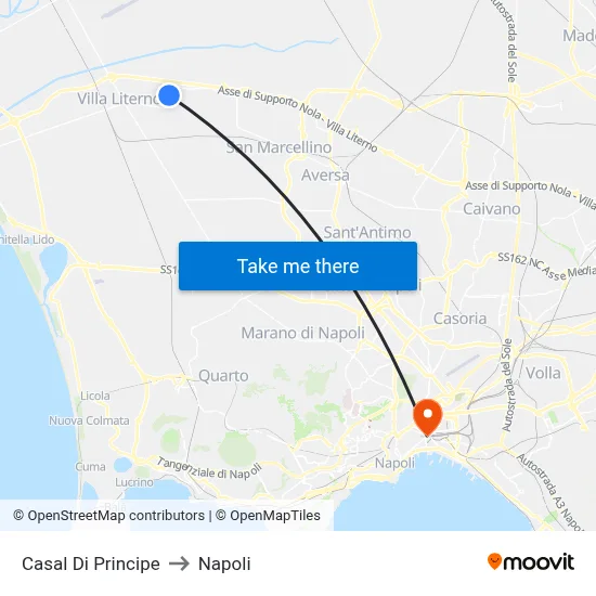 Casal Di Principe to Napoli map