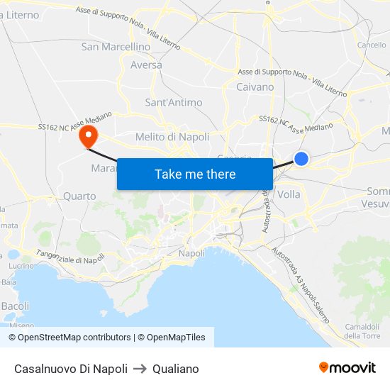 Casalnuovo Di Napoli to Qualiano map