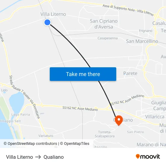 Villa Literno to Qualiano map