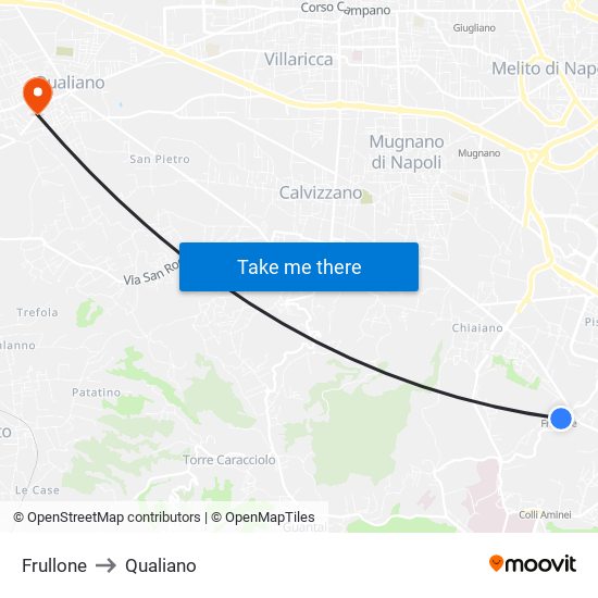 Frullone to Qualiano map