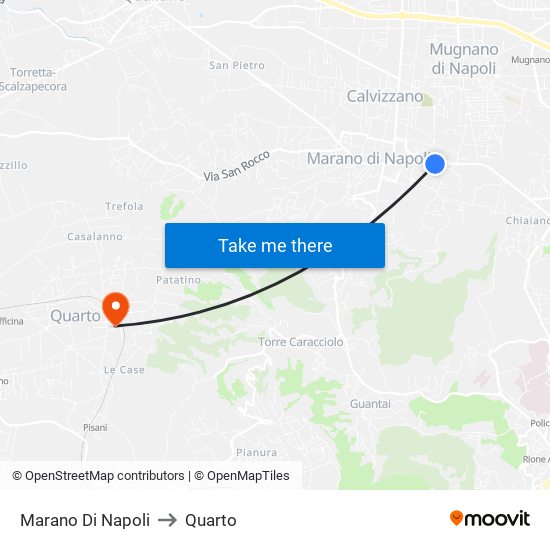 Marano Di Napoli to Quarto map