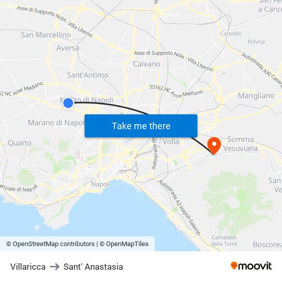 Villaricca to Sant' Anastasia map