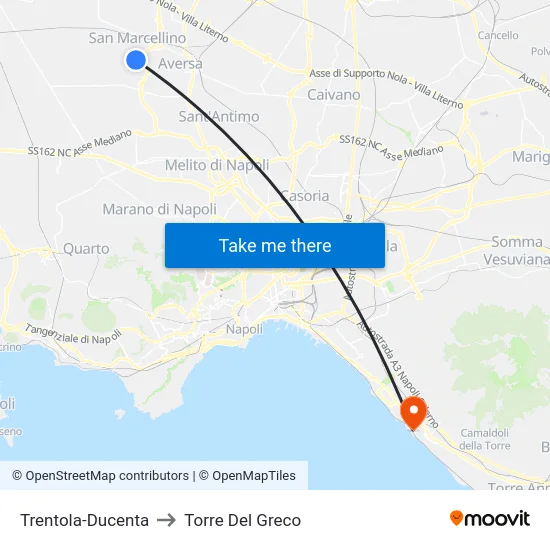 Trentola-Ducenta to Torre Del Greco map