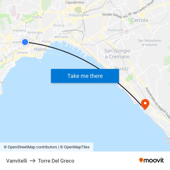 Vanvitelli to Torre Del Greco map